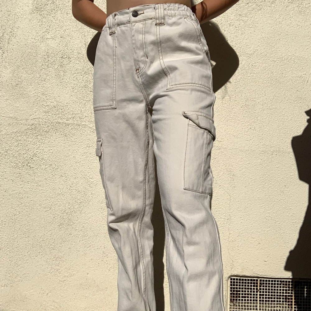 SOLD DEPOP Pacsun Cream Carpenter Pants